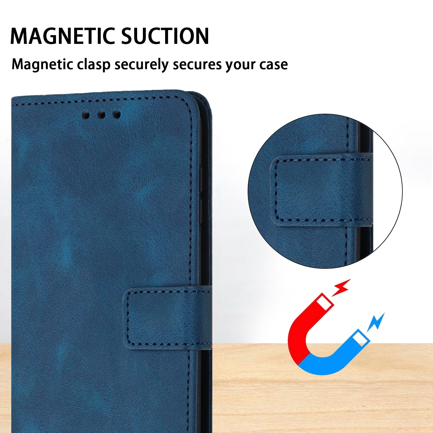 For Xiaomi Redmi A3 / Poco C61 4G Case Solid Color PU Leather Stand Magnetic Closure Phone Cover For Xiaomi Redmi A3 / Poco C61 4G Case Solid Color PU Leather Stand Magnetic Closure Phone Cover